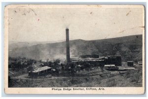 Clifton Arizona AZ Postcard Phelps Dodge Smelter Exterior c1938 Vintage Antique
