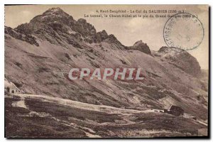 Old Postcard Top Dauphine Col du Galibier (2556 m) Tunnel Chalet Hotel and th...