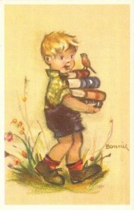 Mainzer, Little Folks, Bonnie #585 Children, Publ in Belgium, Old Postcard