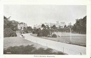 Dorset Postcard - Public Gardens - Boscombe - Ref 7502A