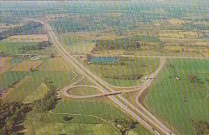 Indiana La Porte Indiana Toll Road Aerial View La Porte Interchange