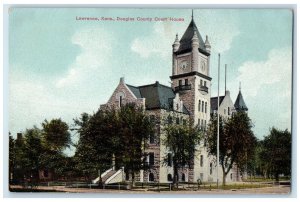 c1909 Douglas County Court House Lawrence Kansas KS Vintage PCK Series Postcard