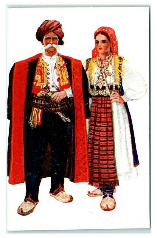 Postcard Artist Vladimir Kirin - Yugoslavia - Ethnic Costume F5 * 5