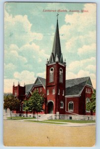 Austin Minnesota Postcard Lutheran Church Chapel Exterior c1913 Vintage Antique