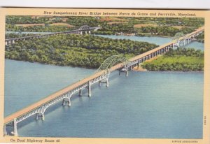 Maryland New Susquehanna River Brdge Between Havre de Grace and Perryville Cu...