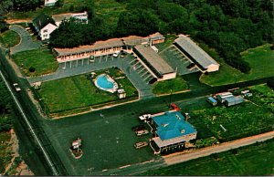 Maine Saco Aerial View Saco Motel Next To Tobies Restaurant