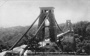 uk29358 clifton suspension bridge from observatory hill real photo uk