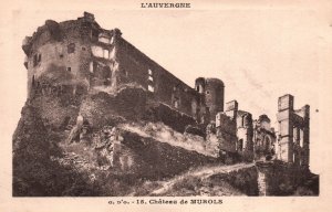 L'Auvergne Chateau De Murols Castle Landmark Murol France Vintage Postcard