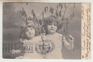 P2760 1905 tucks postcard 2 pretty young girls