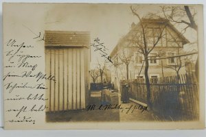 RPPC Home Residence German to Straufs Family in Providence RI Postcard N15