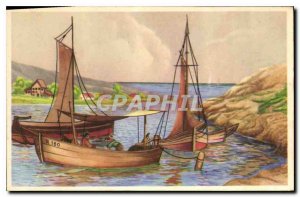 Postcard Old Fishing Boat