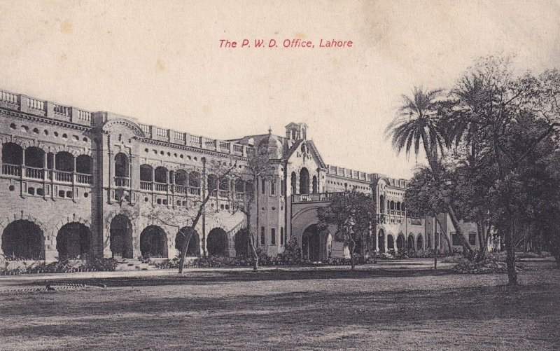 Pakistan Works Department PWD Office Lahore Indian Old Industry Postcard