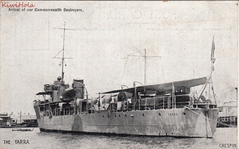 Postcard Ship The Yarra Arrival Commonwealth Destroyers