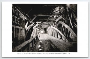 CT Interior Of The Old Toll Bridge Between Hartford And E Hartford Postcard P30