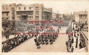 Mexico Border War, RPPC, US Army Soldiers in a Parade in El Paso Texas