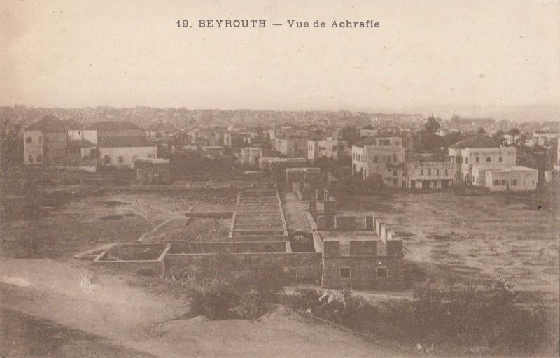 B80634 beyrouth vue de aohrafie  liban lebanon front/back image