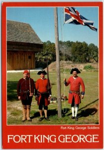 Postcard - Fort King George Soldiers, Fort King George, Georgia