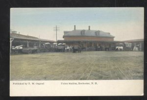 ROCHESTER NEW HAMPSHIRE NH RAILROAD DEPOT TRAIN STATION VINTAGE POSTCARD