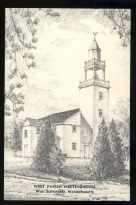 West Barnstable, Massachusetts/MA Postcard, Meetinghouse/Cape Cod