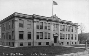 Real Photo Postcard Cuba High School in Cuba, New York~116204