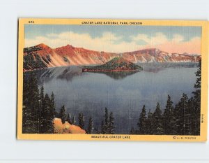 Postcard Beautiful Crater Lake, Crater Lake National Park, Oregon