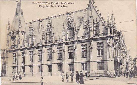 France Rouen Palais de Justice Facade place Verdrei 1910