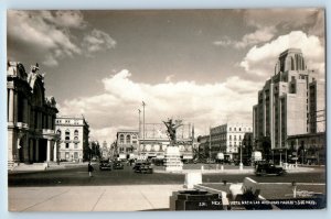 Mexico Postcard View towards Madero and 5 De Mayo Avenues c1910 RPPC Photo