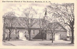 Postcard East Fairview Church of Brethren Manheim PA