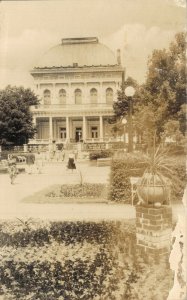 Czech Republic Františkovy Lázně Společenský dům Karlsbad Vintage RPPC 06.88