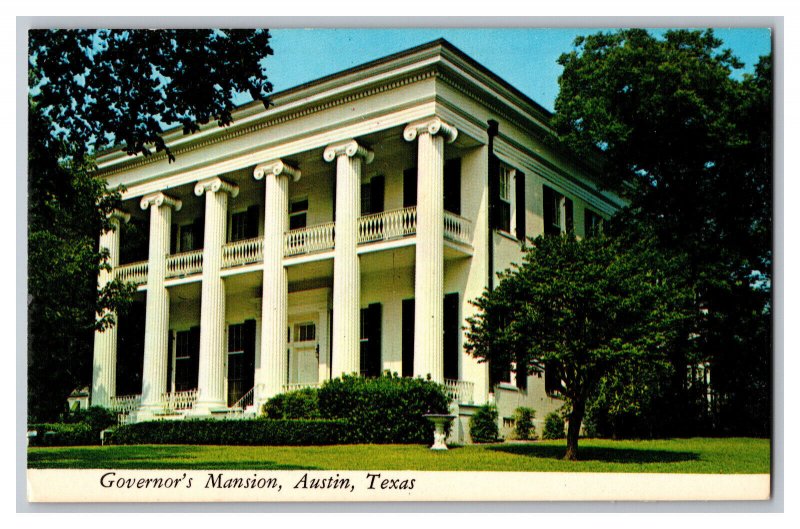 Postcard TX Governor's Mansion Austin Texas Near State Capitol 