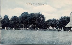 Bowling Green Aylmer Ontario ON Lawn Bowling UNUSED Postcard D97