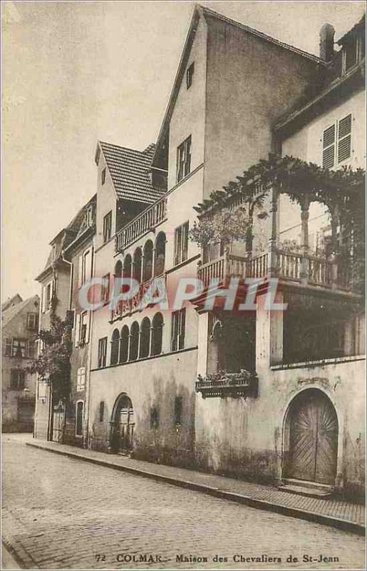 Old Postcard Colmar House of the Knights of St John