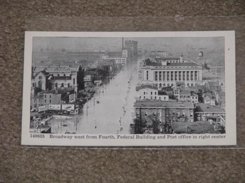 RPPC, Louisville, Kentucky, 1937 Flood, Broadway West From Fourth, Unused