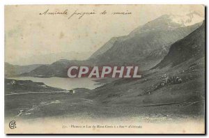 Old Postcard and Lake Plateau Mont Cenis