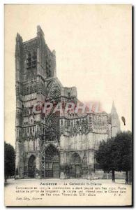 Old Postcard Auxerre La Cathedrale St Etienne