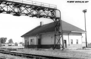 Whiting Indiana 1977 Penn Central train depot real photo pc Z49848