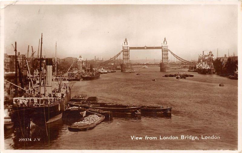 BR61390 view from london bridge ship bateaux real photo  uk