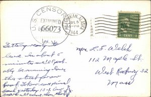 Ketchikan AK Front St. US Censorship Cover Real Photo Postcard
