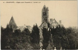 CPA CHAMPEAUX La Église apres l'Incendie du a janvier 1912 (152936)