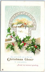 Postcard - Christmas Greeting Card with Poem and Christmas Art Print