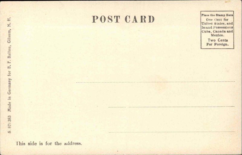 Gilsum NH Woolen Mill c1905 Postcard 
