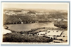 1948 Chestnut Lodge Overlooking Oquaga Lake Deposit NY RPPC Photo Postcard
