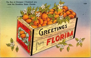 Linen PC The Box of Oranges I Promised You From Sunshine State, Florida~132329