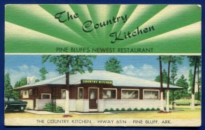 Pine Bluff Arkansas ar the Country Kitchen Highway 65 North linen postcard 