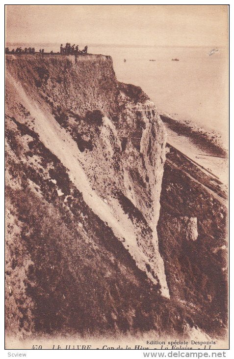 LE HAVRE, Seine Maritime, France, 1900-1910's; Cap De La Heve, La Falaise