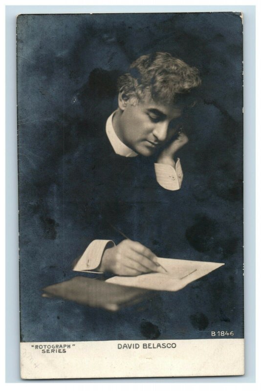 C.1905 Song Writer David Belasco RPPC Postcard f78