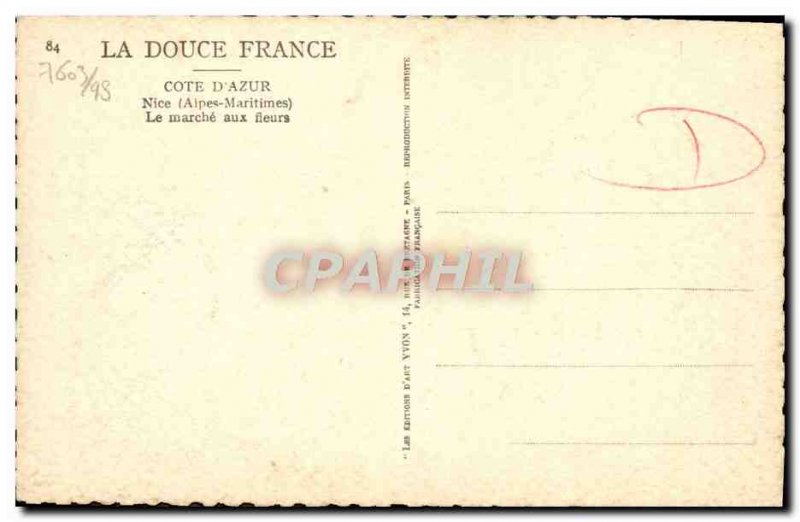 Nice Old Postcard The flower market