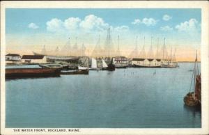 Rockland ME Waterfront c1920 Postcard