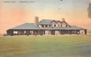 Waterbury Connecticut Country Club Street View Antique Postcard K29454