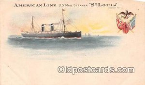 St Louis American Line US Mail Steamer Ship Unused tab marks from being in album